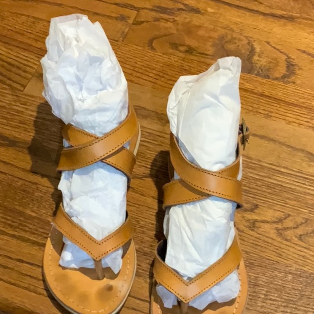 Elegant Tan Leather Sandals for Women